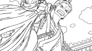 in hình tô màu Zoro cho bé