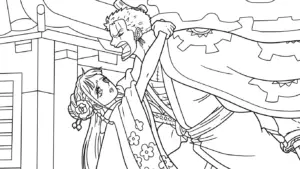in tranh tô màu Zoro cho bé 8 tuổi