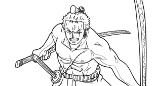tải tranh tô màu Zoro cho bé 7 tuổi