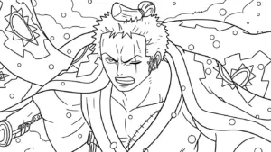 hình tô màu Zoro tập tô