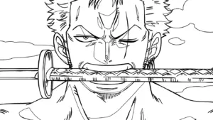 file pdf hình tô màu Zoro cho bé