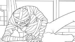 file tranh tô màu Zoro cho bé 4-5 tuổi