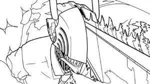 tải hình tô màu Chainsaw Man cho bé