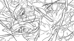 tranh tô màu Chainsaw Man cho trẻ em