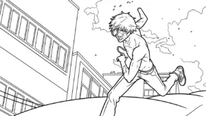 tải hình tô màu Chainsaw Man
