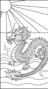 hình tô màu Con Rồng cho bé mới nhất