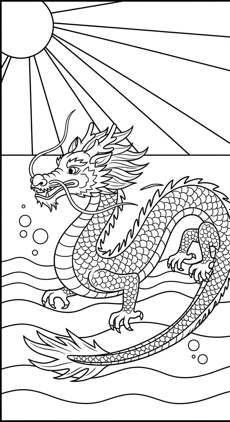 hình tô màu Con Rồng cho bé mới nhất