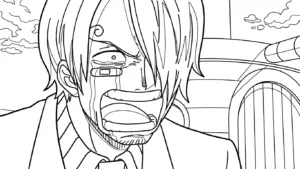 tải hình tô màu Sanji cho bé 4 tuổi