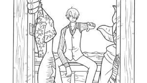 tải tranh tô màu Sanji cho bé 4 tuổi