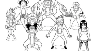 tranh tô màu Sanji cho bé 4 tuổi miễn phí