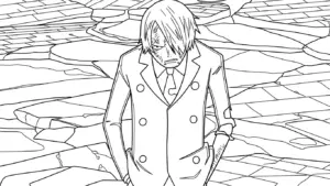 hình tô màu Sanji cho bé 4 tuổi