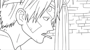in hình tô màu Sanji cho bé 6 tuổi