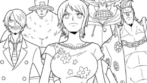 tranh tô màu Sanji cho bé 5 tuổi