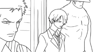 tải tranh tô màu Sanji cho bé