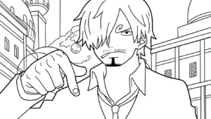 tải hình tô màu Sanji chất lượng cao
