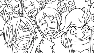 in hình tô màu Sanji cho bé 7 tuổi