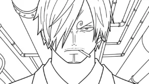 hình tô màu Sanji rõ nét