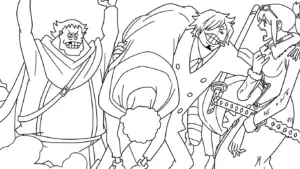 hình tô màu Sanji cho bé 8 tuổi miễn phí