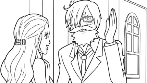 tranh tô màu Sanji rõ nét