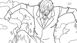 tải file hình tô màu Sanji
