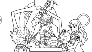 tranh tô màu Sanji cho bé 8 tuổi