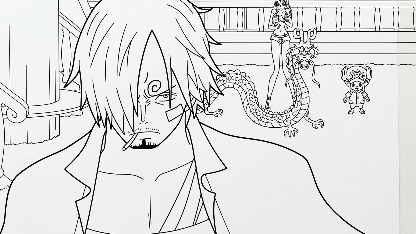 hình tô màu Sanji cho bé mới nhất