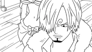 tranh tô màu Sanji cho bé tải miễn phí