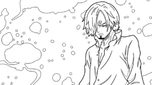 download hình tô màu Sanji miễn phí