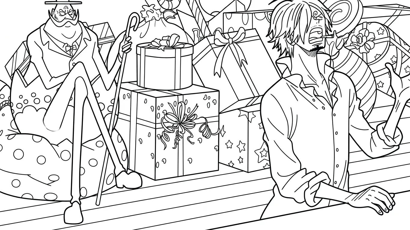 hình tô màu Sanji cho trẻ em