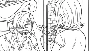 tải tranh tô màu Sanji cho bé 5 tuổi