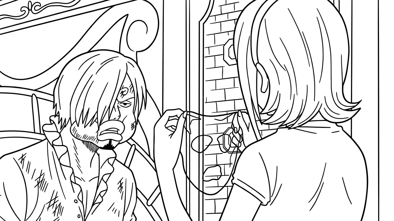 tải tranh tô màu Sanji cho bé 5 tuổi
