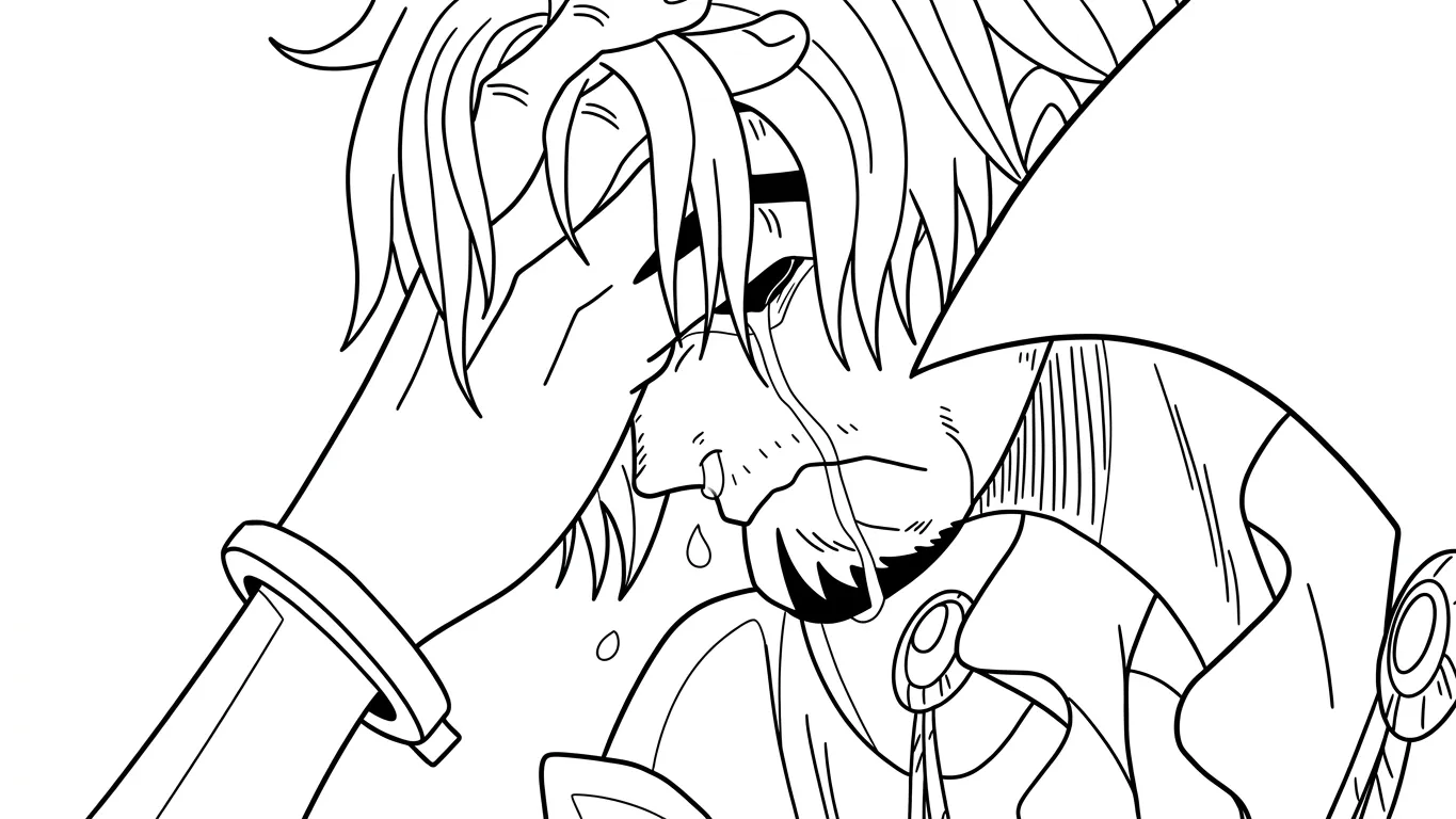 file pdf tranh tô màu Sanji cho bé 1