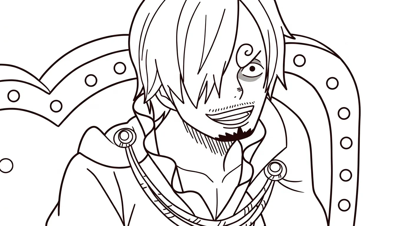 hình tô màu Sanji tập tô 1