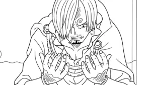 tranh tô màu Sanji cho bé 5 tuổi