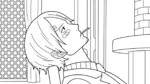 in hình tô màu Sanji cho bé 5 tuổi