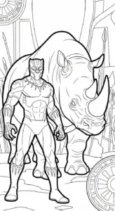 in tranh tô màu tranh tô màu Black Panther cho bé 5 tuổi