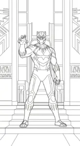 download hình tô màu tranh tô màu Black Panther cho bé