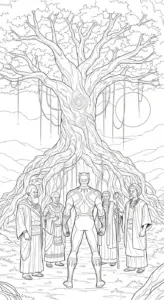 hình tô màu tranh tô màu Black Panther cho bé 5 tuổi miễn phí