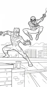 in tranh tô màu tranh tô màu Black Panther cho bé 5 tuổi