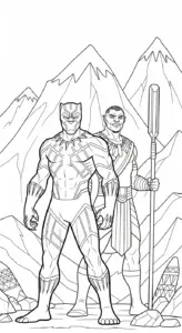 download tranh tô màu tranh tô màu Black Panther cho bé
