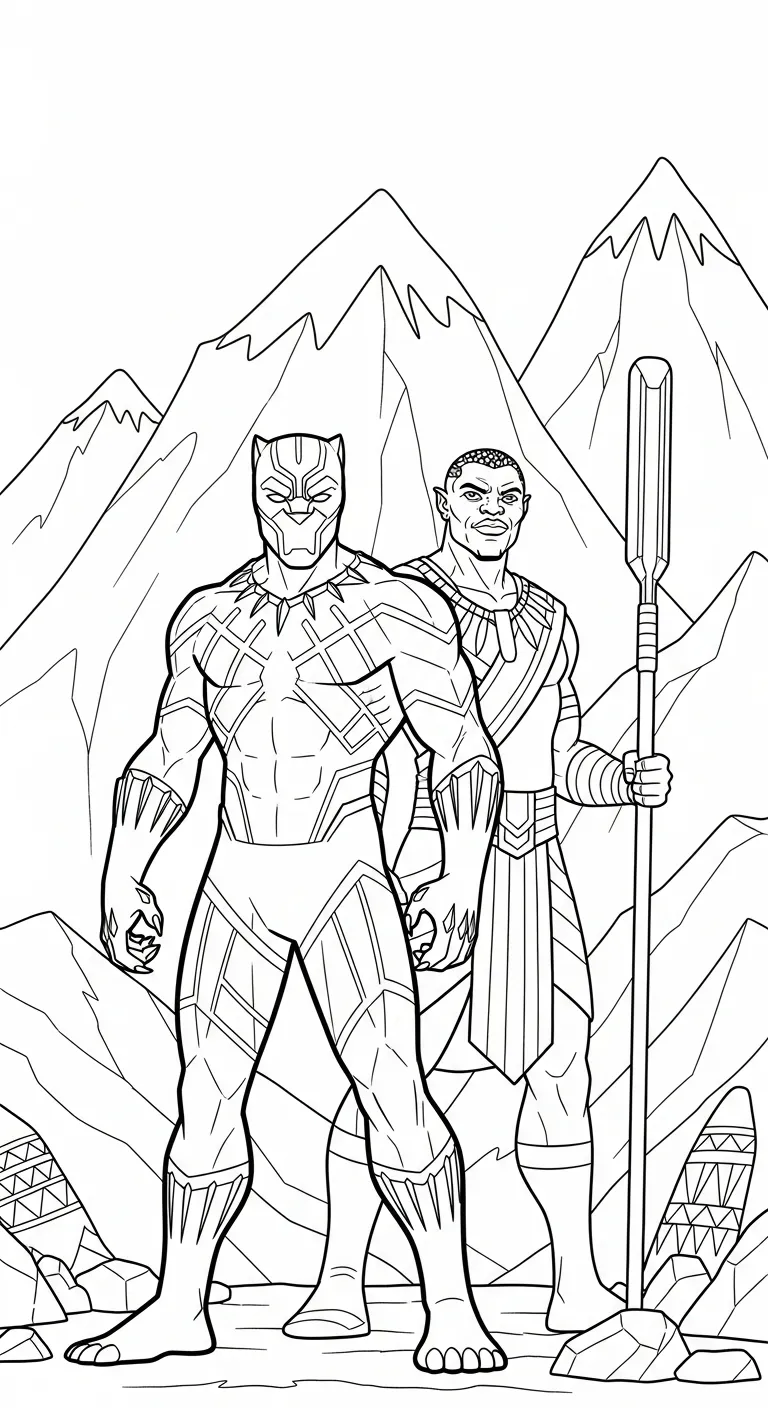 download tranh tô màu tranh tô màu Black Panther cho bé