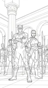 tranh tô màu tranh tô màu Black Panther cho bé tải về