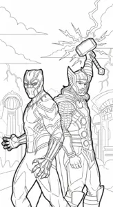 tải tranh tô màu tranh tô màu Black Panther cho bé 3 tuổi