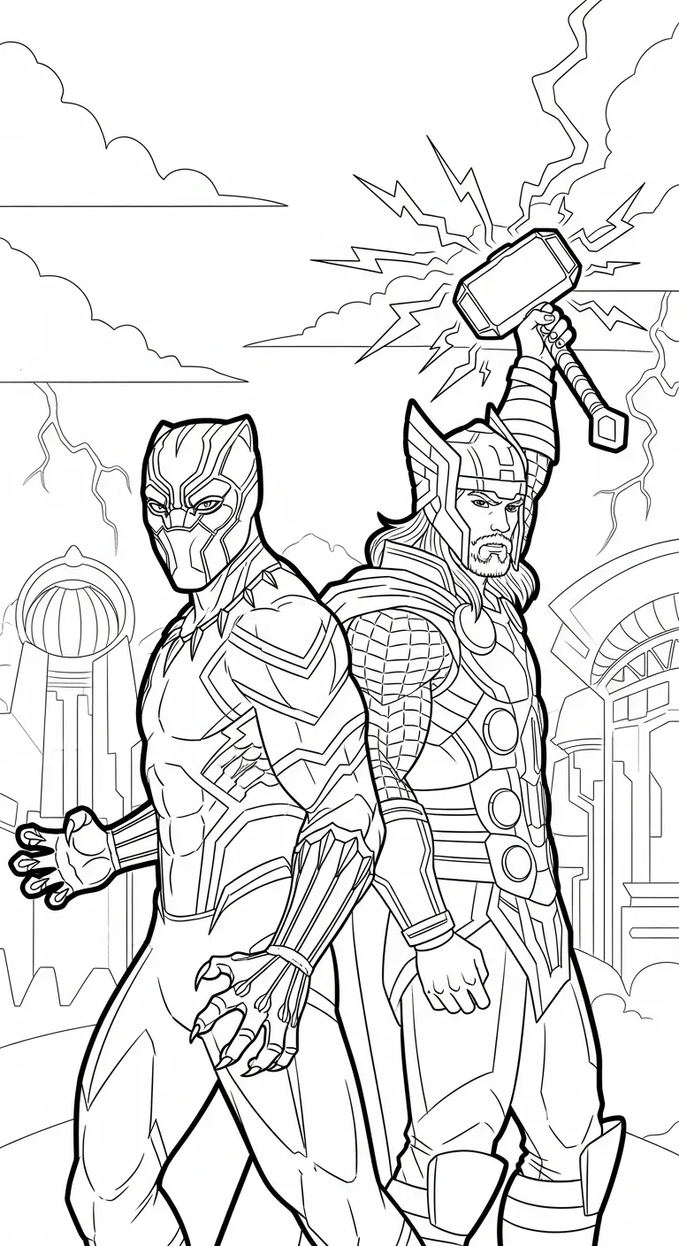 tải tranh tô màu tranh tô màu Black Panther cho bé 3 tuổi