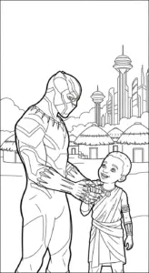 tranh tô màu tranh tô màu Black Panther in ngay