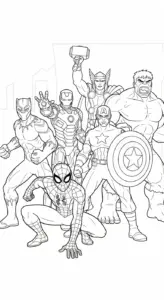 file pdf hình tô màu tranh tô màu Black Panther cho bé