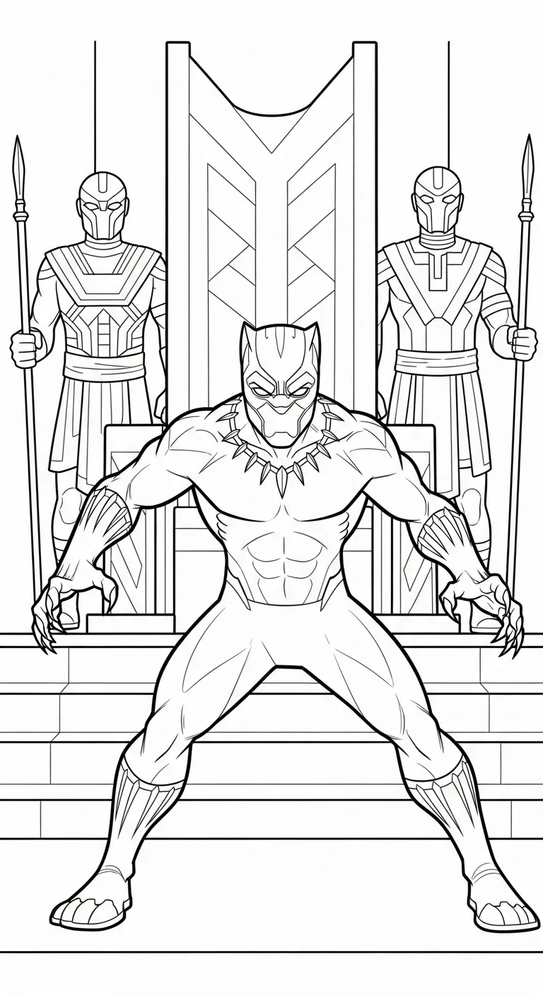 tải tranh tô màu tranh tô màu Black Panther pdf