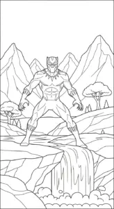 tranh tô màu tranh tô màu Black Panther in ngay