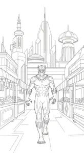 tải tranh tô màu tranh tô màu Black Panther không mất tiền