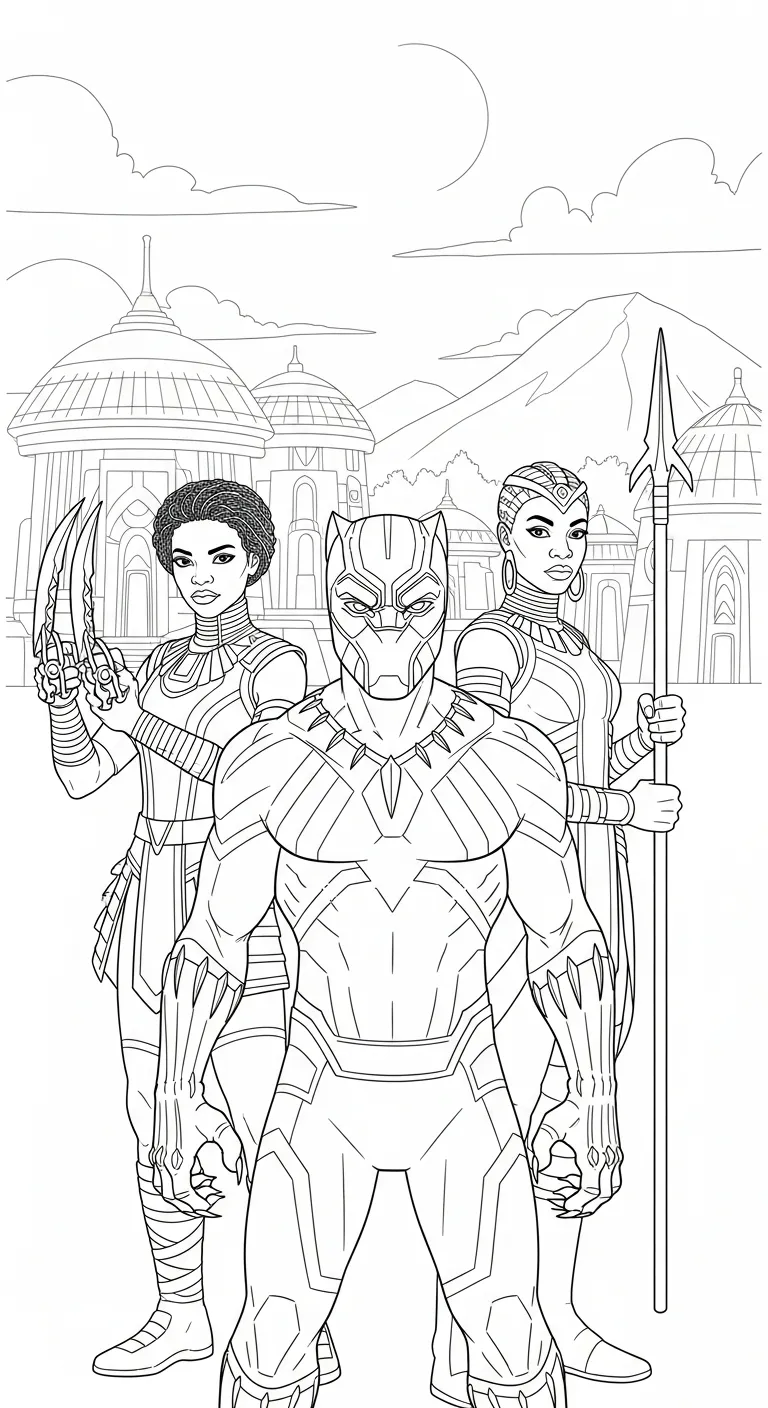 tranh tô màu tranh tô màu Black Panther tập tô